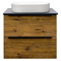 Тумба Azario Gris 75/2 750х500х560 подвесная два выдвижных ящика, без столешницы, дуб Веллингто