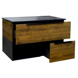 Тумба Azario Gris 75 750х500х560 подвесная с нишей, без столешницы, дуб Веллингтон