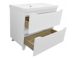 Комплект Azario тумба Lotos 80/2 Н 820х475х835 напольная с раковиной Monte 80, белый