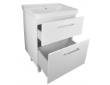 Комплект Azario тумба Ника 60 Н 620х470х850 напольная с раковиной Monte 60 белый