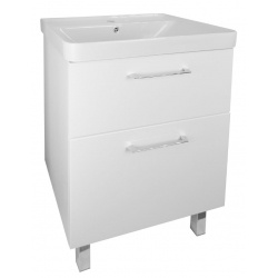 Комплект Azario тумба Ника 60 Н 620х470х850 напольная с раковиной Monte 60 белый
