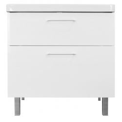 Комплект Azario тумба Ника 80 Н 800х470х850 напольная с раковиной Monte 80 белый