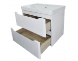 Комплект Azario тумба Lotos 60/2 615х480х570 подвесная с раковиной Monte 60, белый
