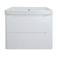 Комплект Azario тумба Lotos 60/2 615х480х570 подвесная с раковиной Monte 60, белый