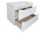 Комплект Azario тумба Lotos 70/2 715х480х570 подвесная с раковиной Monte 70, белый