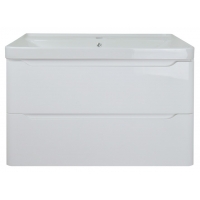 Комплект Azario тумба Lotos 80/2 815х480х570 подвесная с раковиной Monte 80, белый