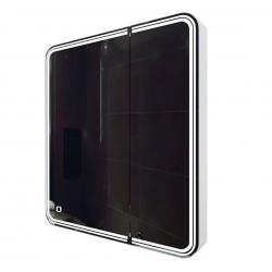 Зеркало-шкаф AZARIO Adriana 1Л 700х800 c подсветкой и диммером, сенсорный выключатель, левый