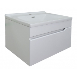 Комплект Тумба Loranto Mari 60/1 подвесная с раковиной Lazio 61 белый