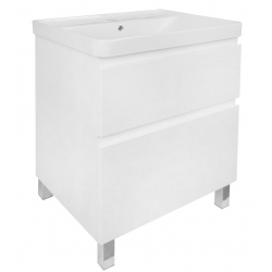 Комплект Azario тумба Мила 60Н 600х460х850 напольная с раковиной Monte 60, белый