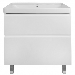 Комплект Azario тумба Мила 70Н 700х480х850 напольная с раковиной Monte 70, белый