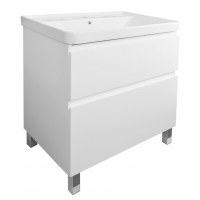 Комплект Azario тумба Мила 70Н 700х480х850 напольная с раковиной Monte 70, белый
