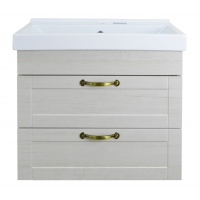 Комплект Тумба Loranto Amelia 60 подвесная, с раковиной Fest, слоновая кость