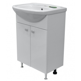 Комплект Тумба Loranto Моника New 55 напольная с раковиной Арго, белый