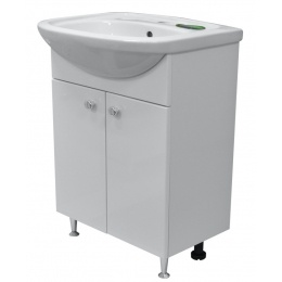 Комплект Тумба Loranto Моника New 60 напольная с раковиной Арго, белый