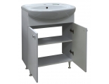 Комплект Тумба Loranto Моника New 60 напольная с раковиной Арго, белый