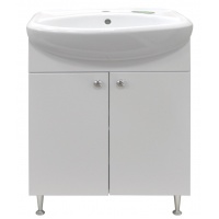Комплект Тумба Loranto Моника New 60 напольная с раковиной Арго, белый