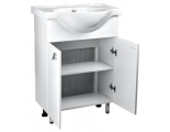Комплект Тумба Loranto София 60 напольная с раковиной Teo, белый
