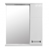 Зеркало-шкаф Loranto Дина 60 правый 600х700х140, без светильника, белый