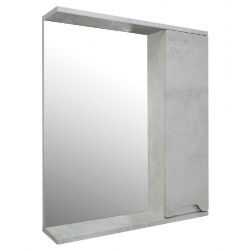 Зеркало-шкаф Loranto Florena 60 правый 600х600х135, без светильника, светлый бетон купить в интернет магазине Санрай73