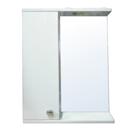 Зеркало-шкаф Loranto Моника 50 левый 500х695х135, со светильником, белый купить в интернет магазине Санрай73