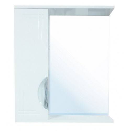 Зеркало-шкаф Loranto Верона 60 левый 600х700х140, без светильника, белый купить в интернет магазине Санрай73