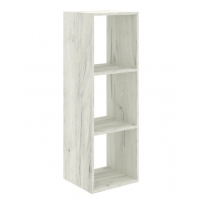 Стеллаж Mixline 368х1072х330 дуб белый, 3 ячейки, ЛДСП