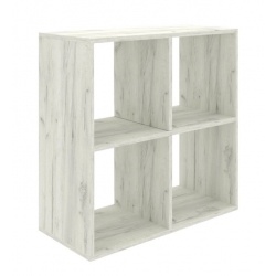 Стеллаж Mixline 720х720х330 белый дуб, 4 ячейки, ЛДСП