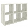 Стеллаж Mixline 1072х720х330 дуб белый, 6 ячеек, ЛДСП