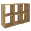 Стеллаж Mixline 1072х720х250 дуб табачный, 6 ячеек, ЛДСП