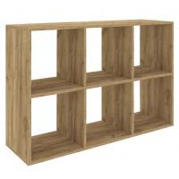 Стеллаж Mixline 1072х720х250 дуб табачный, 6 ячеек, ЛДСП