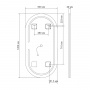 Зеркало Vincea LED VLM-2K120 600х1200 овальное new