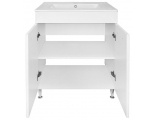Комплект Тумба Loranto Дина 60 напольная, с раковиной Leon, белый
