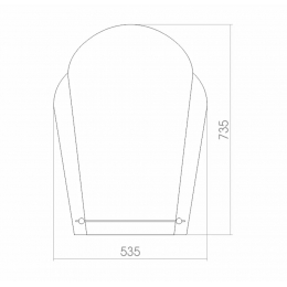 Зеркало Mixline Нарцисс 535*740 с полкой