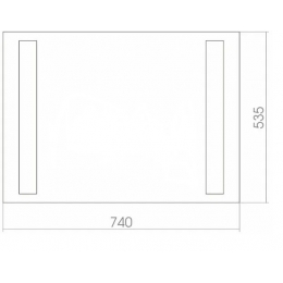 Зеркало Mixline Премьер 750*530