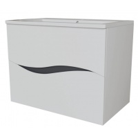 Тумба для ванной Mixline Лайф-70 ПВХ белая, подвесная под раковину Марго-70