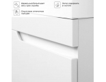 Комплект Тумба Итана Alexa 45 подвесная левая, с раковиной Фостер 45, белый глянец