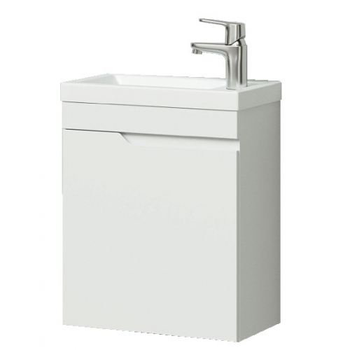 Комплект Тумба Итана Alexa 45 подвесная левая, с раковиной Фостер 45, белый глянец купить в интернет магазине Санрай73
