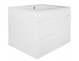 Комплект Тумба Loranto Аврора 60 подвесная, с раковиной Leone 60, белый