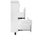 Комплект Тумба Loranto Santorini 60 напольная, с раковиной Monte Neo, белый глянец