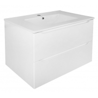 Комплект Тумба Loranto Арфа NEW 70/2 подвесная с раковиной Leone AZ-7506-70, белый