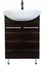 Комплект тумба СТК Корро 55 (венге) 2 двери с раковиной Эрика 55