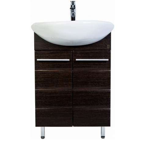 Комплект тумба СТК Корро 55 (венге) 2 двери с раковиной Эрика 55 купить в интернет магазине Санрай73