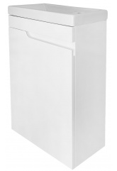 Комплект Azario Тумба Kantri 45 подвесная, левая с раковиной Фостер 45, белый глянец