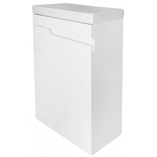 Комплект Azario Тумба Kantri 45 подвесная, левая с раковиной Фостер 45, белый глянец купить в интернет магазине Санрай73