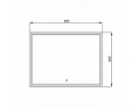 Зеркало AZARIO Classico Quadrato 800х600 влагостойкое с подсветкой, сенсорный выключатель, диммер