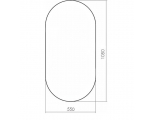 Зеркало AZARIO Viva 550х1050 сенсорный выключатель, универсальное крепление