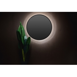 Зеркало AZARIO Monaco-BLACK d1000 бесконтактный сенсор, черная рамка