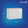 Тумба под столешницу Cersanit MODUO 80, подвесная, белая (SB-SZ-MOD80-BL/Wh)
