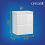 Тумба под раковину Cersanit для MODUO SLIM 50, подвесная, белая (SB-SZ-MOD-MO50Sl/Wh)