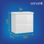 Тумба под раковину Cersanit для MODUO SLIM 60, подвесная, белая (SB-SZ-MOD-MO60Sl/Wh)